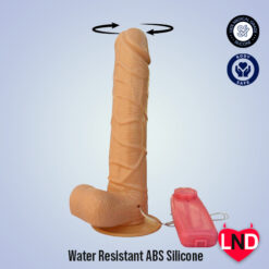 Alternative view of 8 inch Realistic Vibrating and Rotating Dildo DV-002