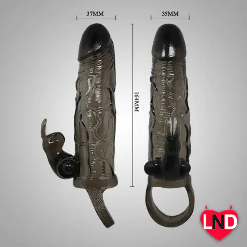 BraveMan Vibrating Rabbit Penis Sleeve for Men PES-005 - Image 3