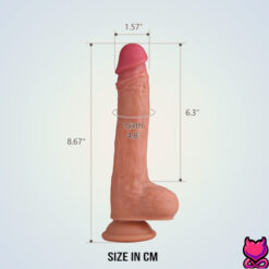 Alternative view of Thrusting Dildo Vibrator with 8 Vibrating Modes STD-003