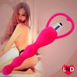 Alternative view of Anal Beaded Vibrating Butt Plug Prostate Massager AT-007