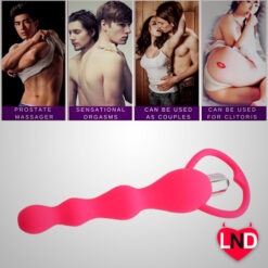 anal beaded vibrating butt plug