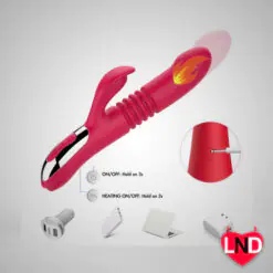 Alternative view of STRETCH 12 Vibration Thrusting Dildo Rabbit Vibrator RV-008