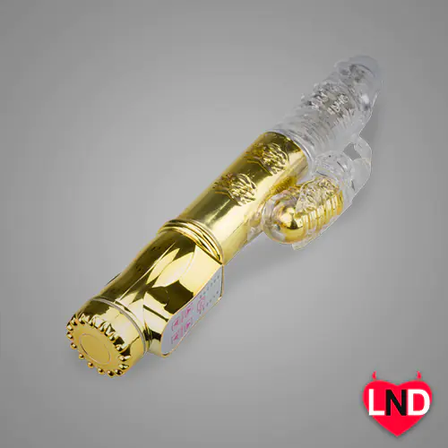 Deluxe Gold Butterfly Up and Down rabbit vibrator RV-009 - Image 3