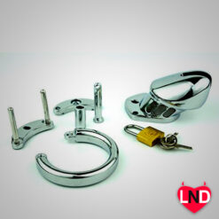 Alternative view of Stainless Steel Chastity Cage for Men BDSM-007