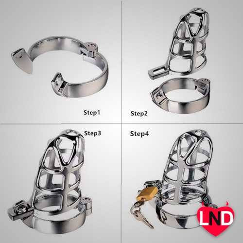 Metal Chastity Cage for Men BDSM-008 - Image 2