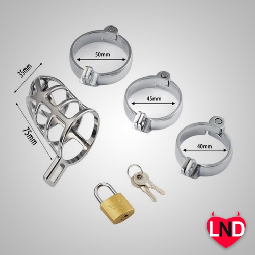 Metal Chastity Cage for Men BDSM-008 - Image 3