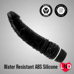 Alternative view of 6 Inch Black Vibrating Dildo for Women DV-017